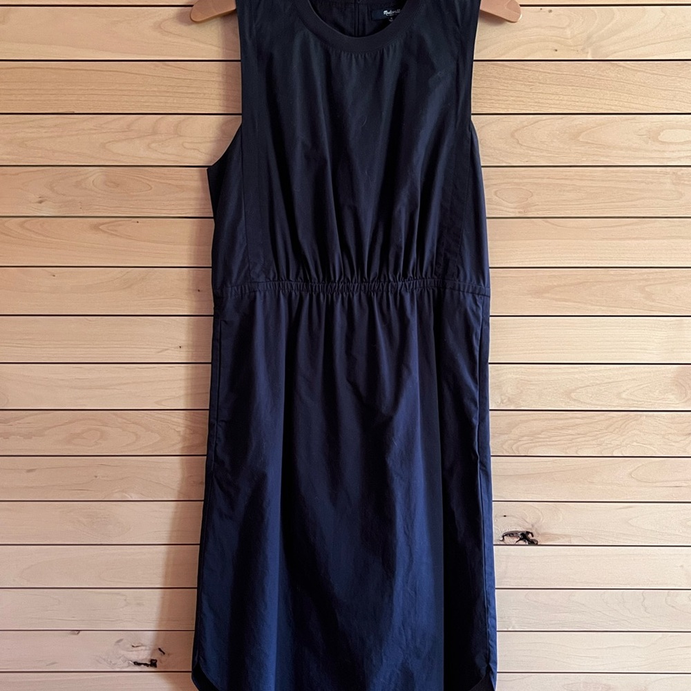 Madewell Navy Sleeveless Midi Dress